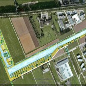 Montage in luchtbeeld
